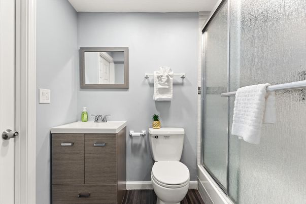 Bathroom, Glass Shower, Interior