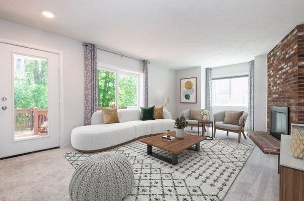 Interior, Living room, Recessed Lighting