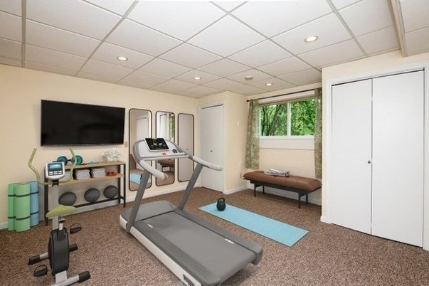 Fitness Equipment, Interior, Recessed Lighting