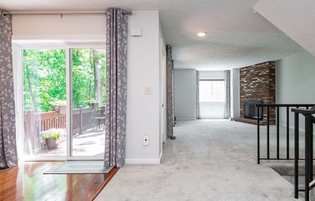 Fireplace, Interior, Recessed Lighting, Stone Walls