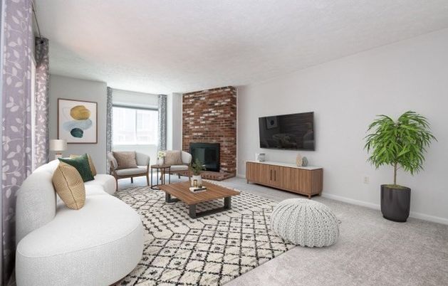 Fireplace, Interior, Living room, Stone Walls