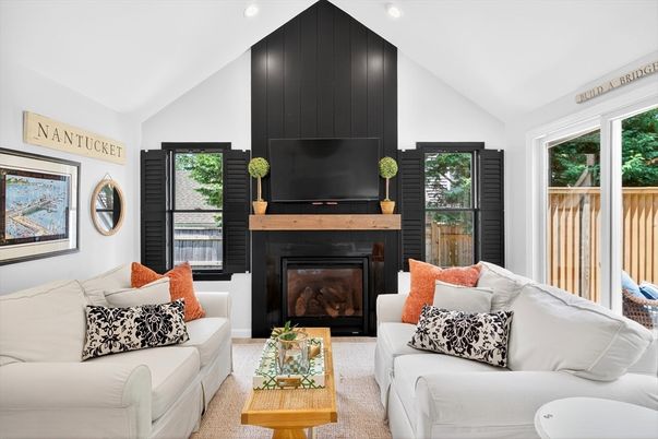 Fireplace, Interior, Living room, Recessed Lighting