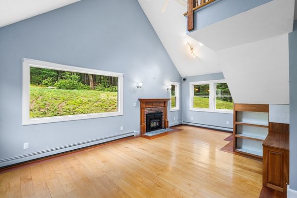 Empty room, Fireplace, Interior, Wood Texture Flooring