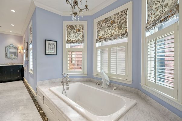 Bathroom, Interior, Marble, Recessed Lighting