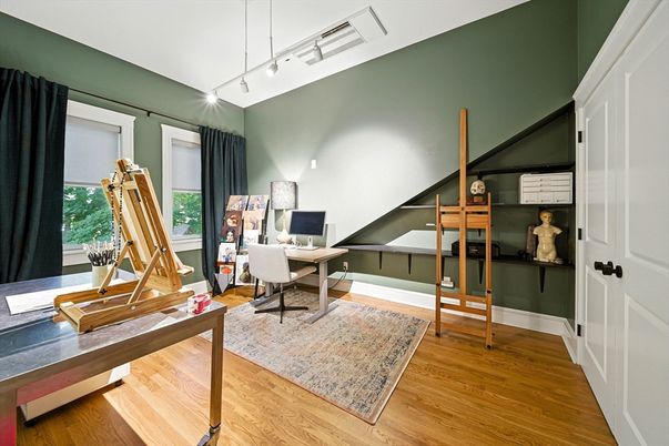 Home Office, Interior, Wood Texture Flooring