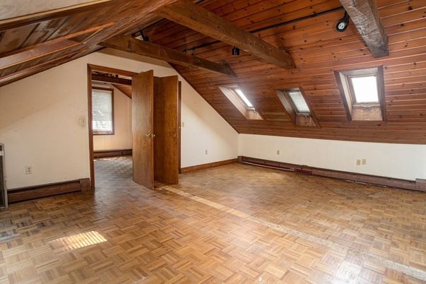 Empty room, Interior, Wooden Beams, Wooden Ceilings, Wood Texture Flooring, Wooden Walls