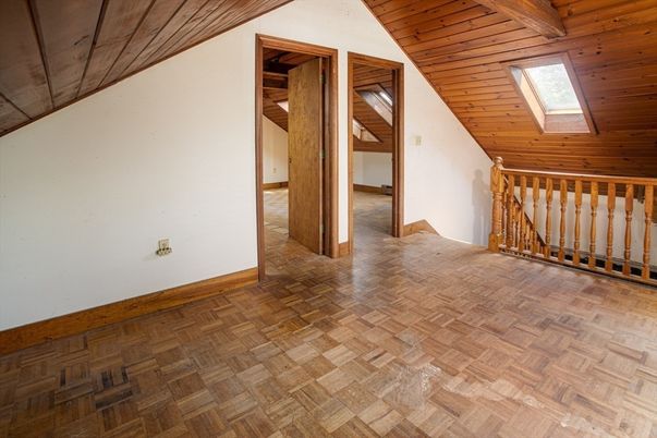 Empty room, Interior, Wooden Beams, Wooden Ceilings, Wood Texture Flooring, Wooden Walls