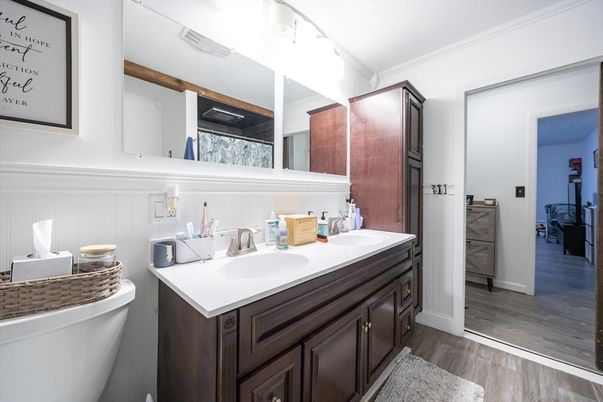 Bathroom, Interior, Wood Texture Flooring