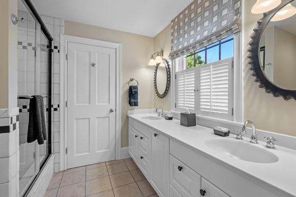 Bathroom, Dual Sink Vanities, Glass Shower, Interior