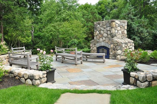 Backyard, Exterior, Fireplace