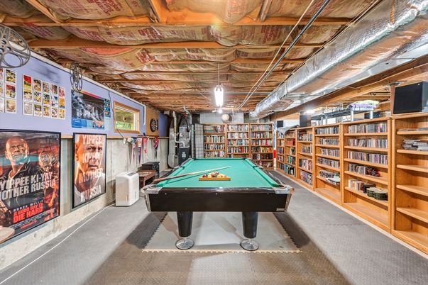 Billiard Table, Game Room, Interior, Pendant Lights