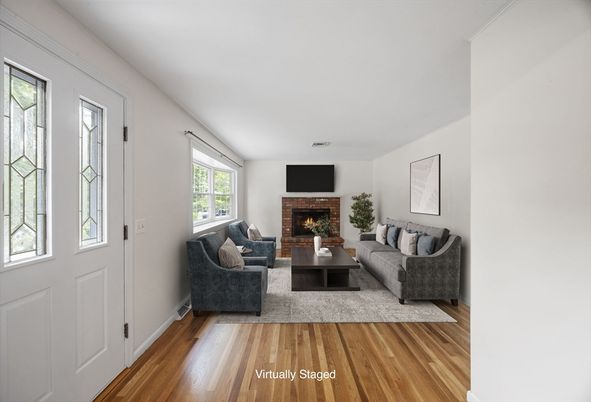 Empty room, Fireplace, Interior, Wood Texture Flooring