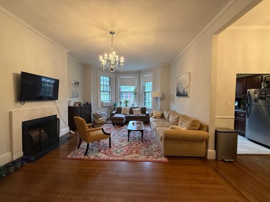 Chandelier, Fireplace, Interior, Living room, Wood Texture Flooring
