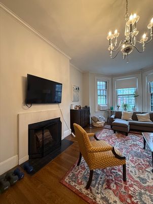 Chandelier, Fireplace, Interior, Living room, Wood Texture Flooring