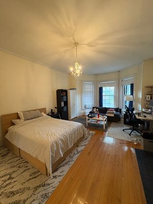 Bedroom, Chandelier, Interior, Wood Texture Flooring