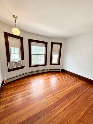 Empty room, Interior, Pendant Lights, Wood Texture Flooring