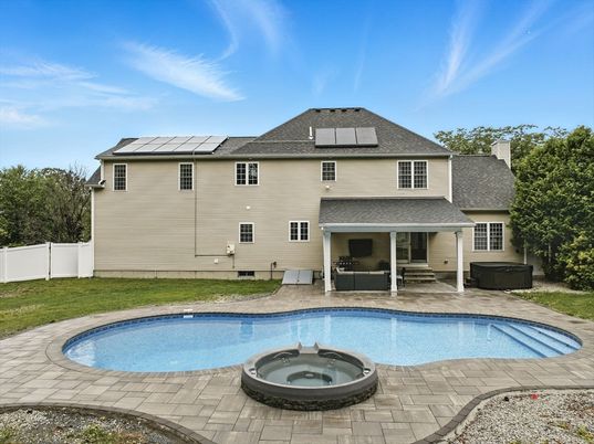 Exterior, Pool, Solar Panels