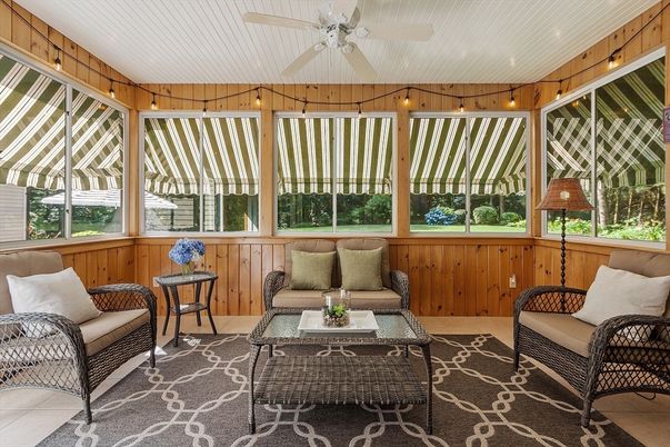 Interior, Living room, Sun Room, Wooden Walls