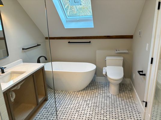 Bathroom, Free Standing Baths, Glass Shower, Interior