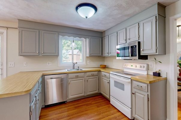 Interior, Kitchen, Wood Texture Flooring
