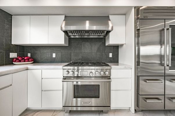 Interior, Kitchen, Marble, Stainless Steel Appliances