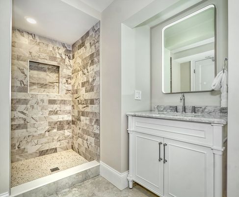 Bathroom, Interior, Recessed Lighting