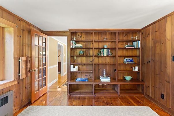 Home Office, Interior, Wood Texture Flooring, Wooden Walls