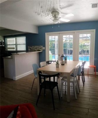 Dining room, Interior, Wood Texture Flooring