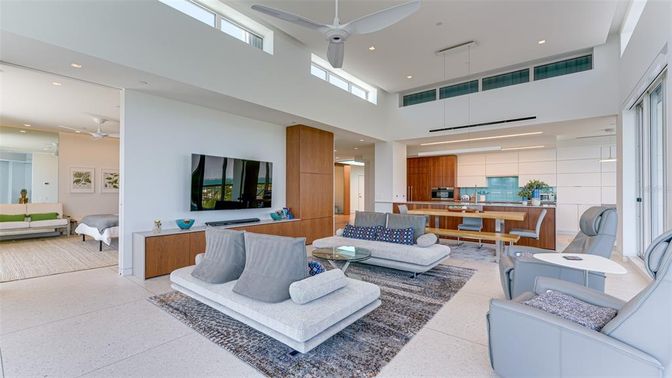 Dining room, Interior, Kitchen, Living room, Pendant Lights, Recessed Lighting