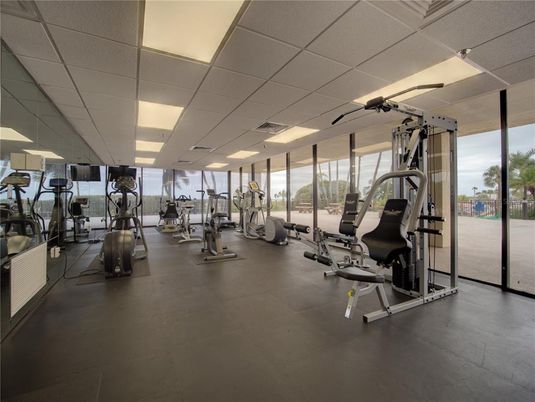 Fitness Equipment, Gym, Interior, Recessed Lighting