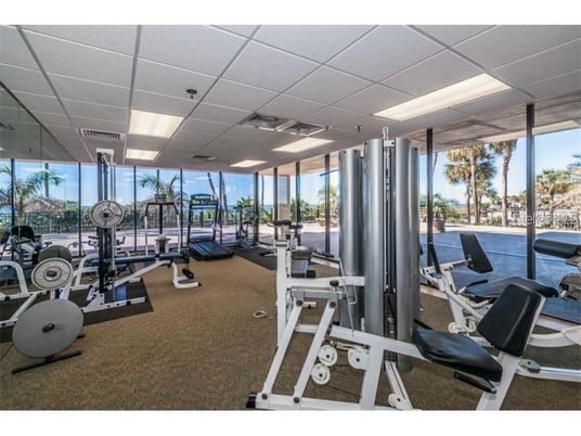 Fitness Equipment, Gym, Interior, Recessed Lighting