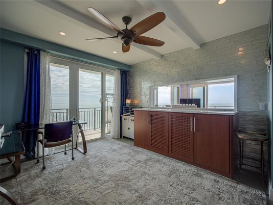 Interior, Kitchen, Recessed Lighting, Stone Walls