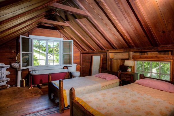 Bedroom, Interior, Wooden Beams, Wooden Ceilings, Wood Texture Flooring, Wooden Walls