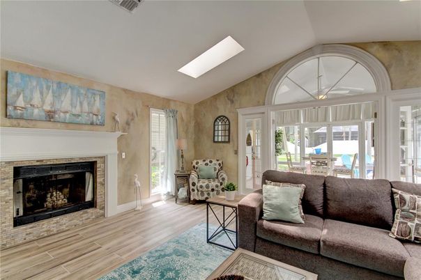 Fireplace, Interior, Living room, Wood Texture Flooring