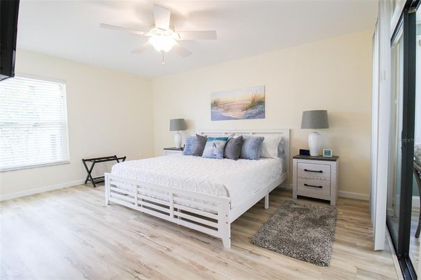 Interior, Bedroom, Wood Texture Flooring, Home Office