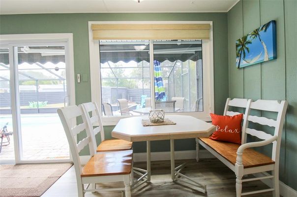 Interior, Sun Room, Wood Texture Flooring, Glass Ceilings, Dining room