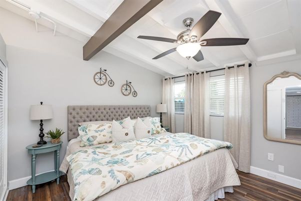 Bedroom, Interior, Wooden Beams, Wood Texture Flooring