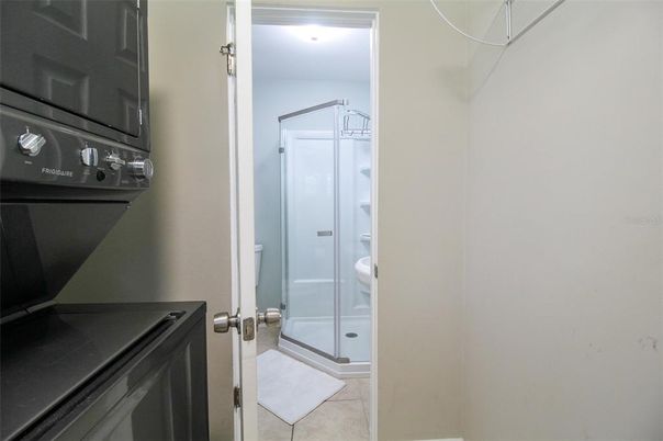Interior, Bathroom, Glass Shower, Ceramic Tile