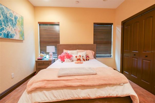 Interior, Bedroom, Wood Texture Flooring, Recessed Lighting