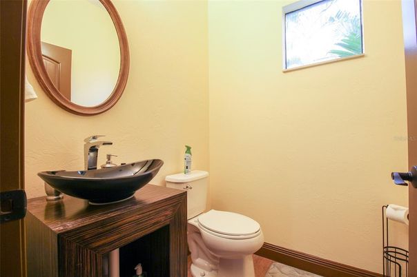 Interior, Bathroom, Wood Texture Flooring, Ceramic Tile