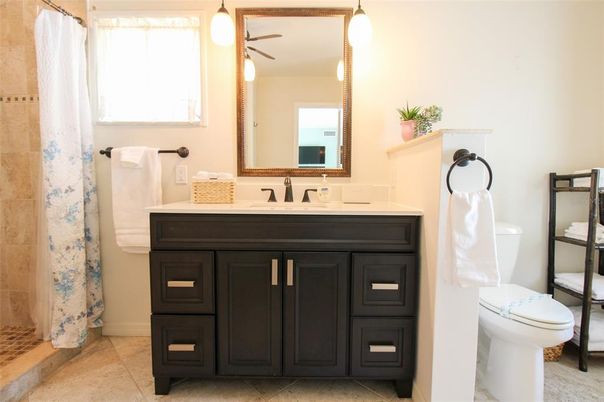 Interior, Bathroom, Glass Shower, Ceramic Tile