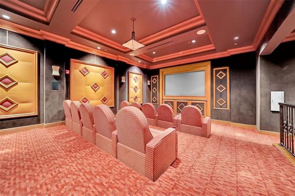 Home Theatre Room, Interior, Projection Screen, Recessed Lighting, Theatre Room