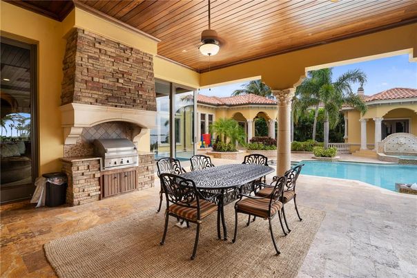 Exterior, Fireplace, Pool