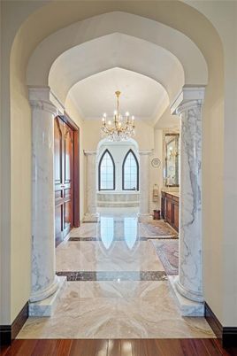 Chandelier, Interior, Marble, Marble Walls, Wood Texture Flooring