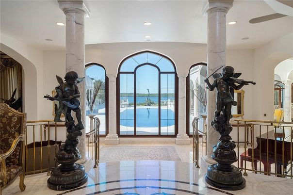 Interior, Marble, Recessed Lighting, Water