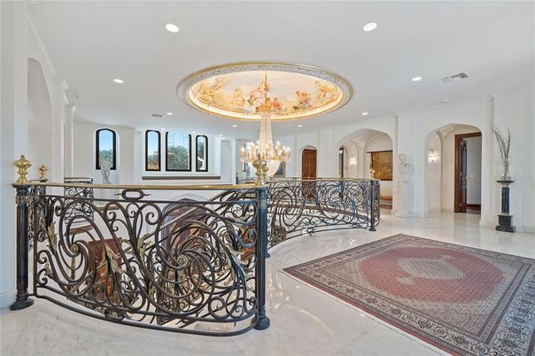 Chandelier, Interior, Marble, Recessed Lighting