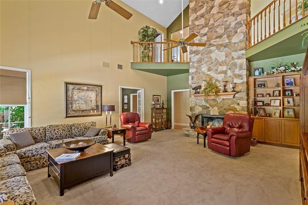 Fireplace, Interior, Living room, Stone Walls