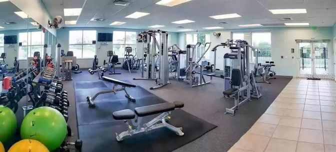 Fitness Equipment, Gym, Interior, Recessed Lighting