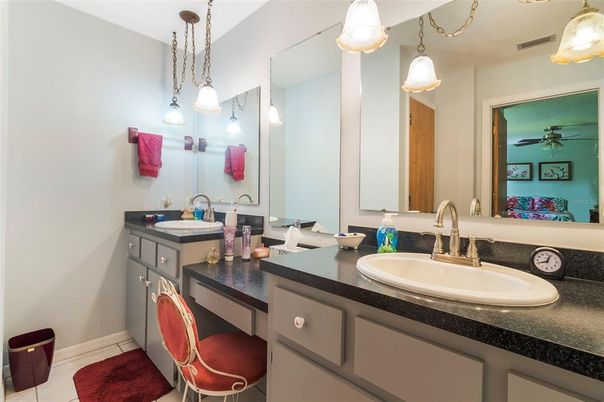 Bathroom, Dual Sink Vanities, Interior, Pendant Lights
