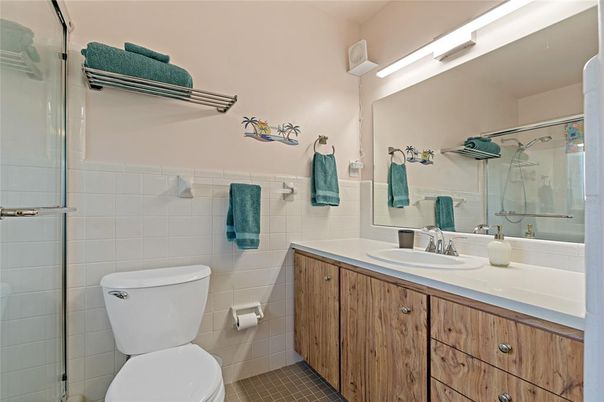 Bathroom, Dual Sink Vanities, Glass Shower, Interior